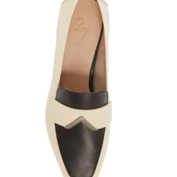 27 Edit Roxanne Loafer- black/cream- size 7.5 - Picture 2 of 10